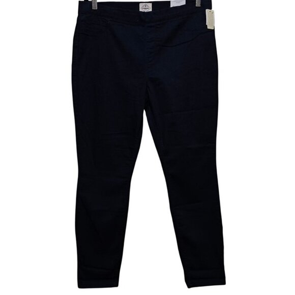 St. Johns Bay Women's Secretly Slender Jeggings Fit Slim Leg Navy Large - Picture 1 of 8